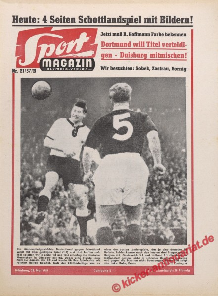 Sportmagazin Nr. 21B, 23.5.1957 bis 29.5.1957