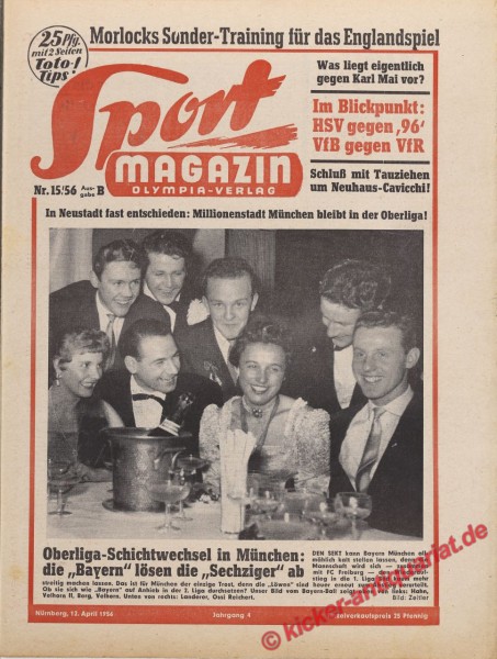 Sportmagazin Nr. 15B, 12.4.1956 bis 18.4.1956