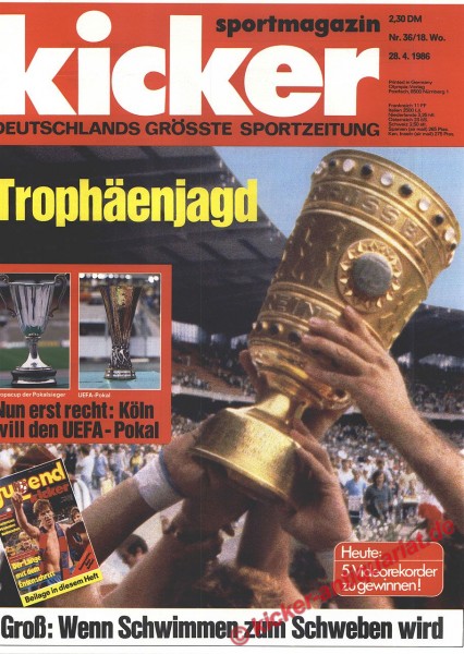Nun erst recht: 1. FC Köln will den UEFA POKAL 1986