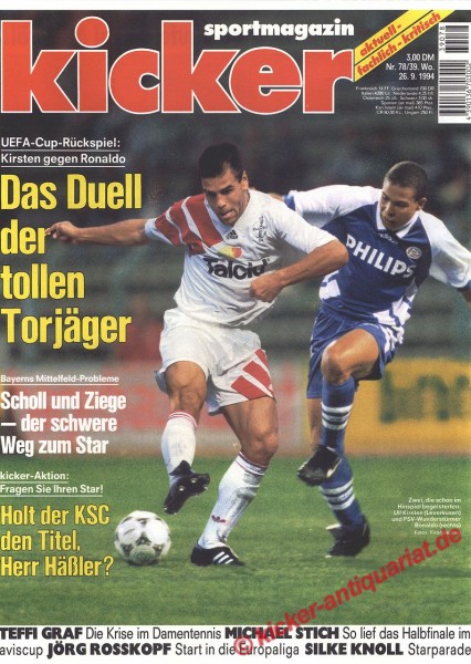 Ulf Kirsten ((Bayer Leverkusen) mit Ronaldo