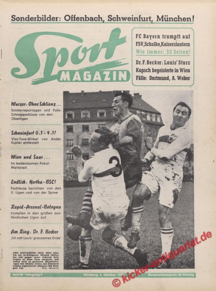 Sportmagazin Nr. 40, 4.10.1950 bis 10.10.1950