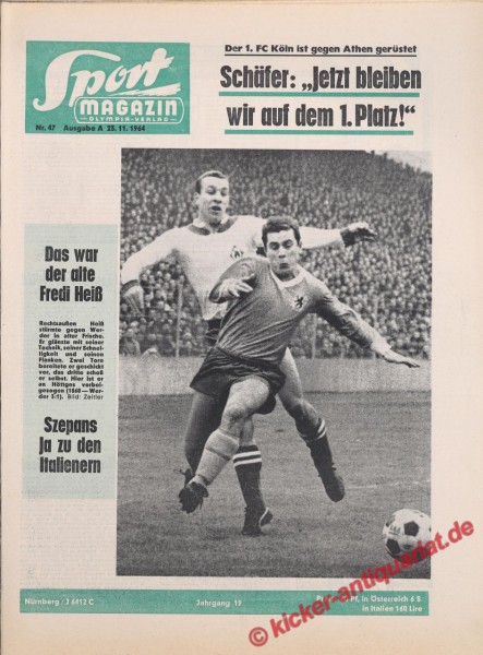 Sportmagazin Nr. 47A, 23.11.1964 bis 29.11.1964