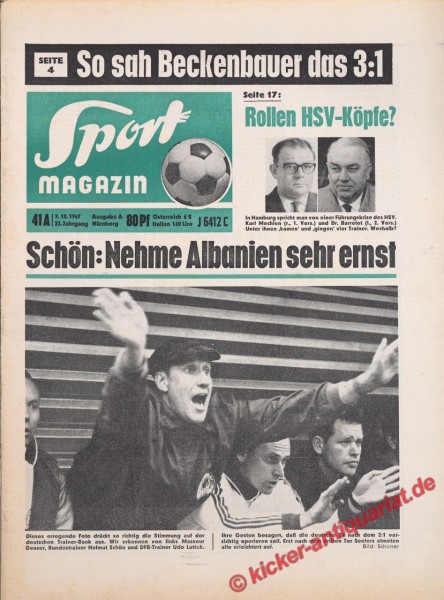 Sportmagazin Nr. 41A, 9.10.1967 bis 15.10.1967