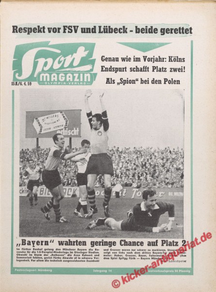 Sportmagazin Nr. 14A, 6.4.1959 bis 12.4.1959