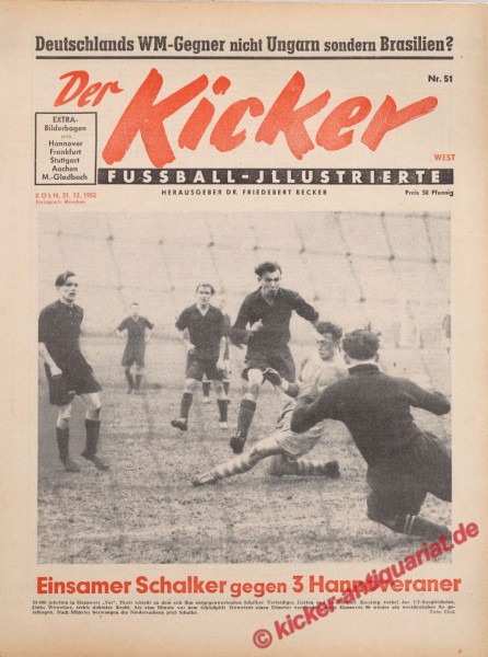 Kicker Nr. 51W, 21.12.1953 bis 27.12.1953