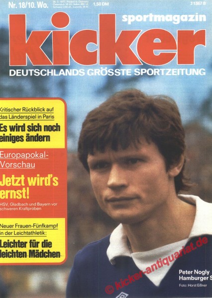 Kicker Sportmagazin Nr. 18, 28.2.1977 bis 6.3.1977