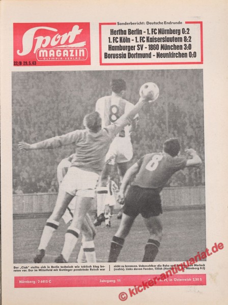 Sportmagazin Nr. 22B, 29.5.1963 bis 4.6.1963