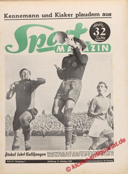 Sportmagazin Nr. 42, 19.10.1949 bis 25.10.1949