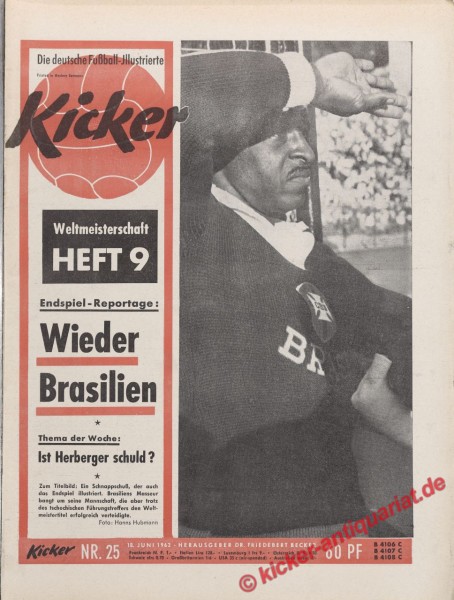 Kicker Nr. 25, 18.6.1962 bis 24.6.1962