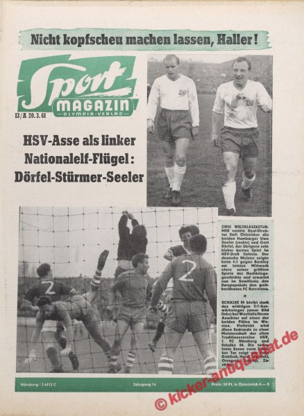 Sportmagazin Nr. 13A, 30.3.1961 bis 5.4.1961