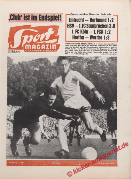 Sportmagazin Nr. 25B, 15.6.1961 bis 21.6.1961