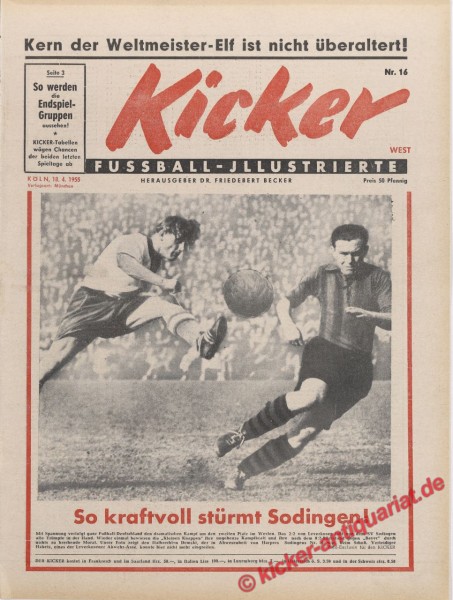 Kicker Nr. 16, 18.4.1955 bis 24.4.1955
