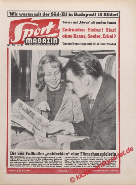 Sportmagazin Nr. 22B, 30.5.1957 bis 5.6.1957