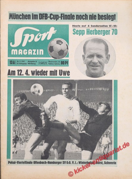 Sportmagazin Nr. 13A, 28.3.1967 bis 3.4.1967