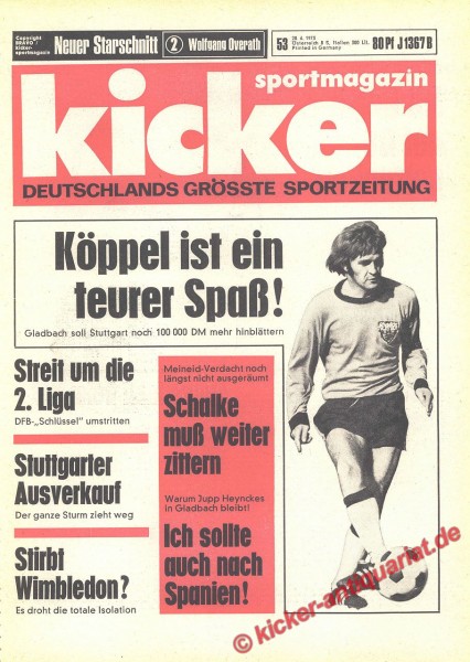 Kicker Sportmagazin Nr. 53, 28.6.1973 bis 4.7.1973