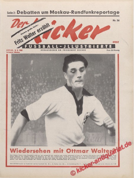 Kicker Nr. 36, 5.9.1955 bis 11.9.1955