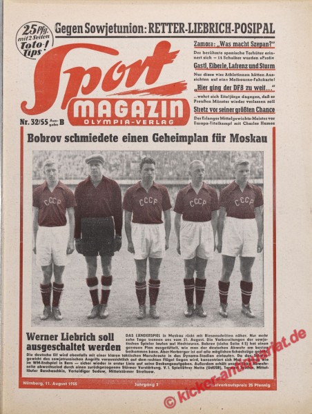Sportmagazin Nr. 32B, 11.8.1955 bis 17.8.1955