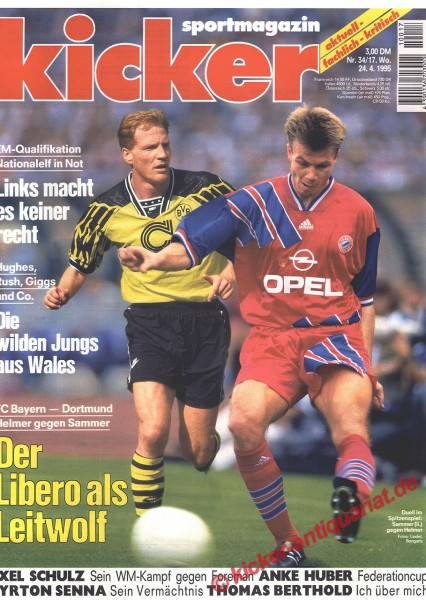 Kicker Sportmagazin Nr. 34, 24.4.1995 bis 30.4.1995