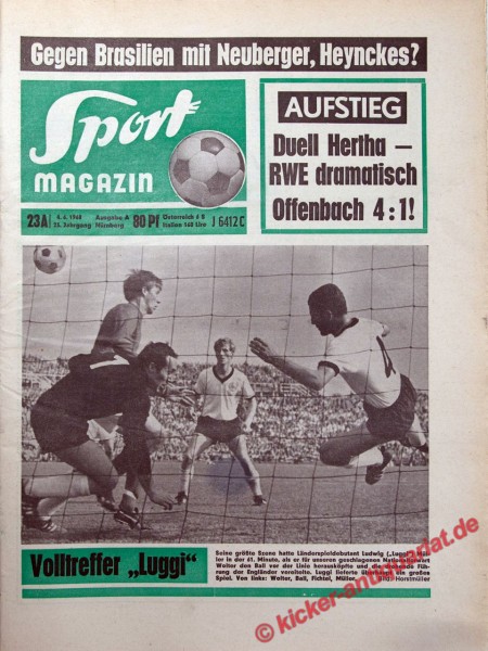 Sportmagazin Nr. 23A, 4.6.1968 bis 10.6.1968