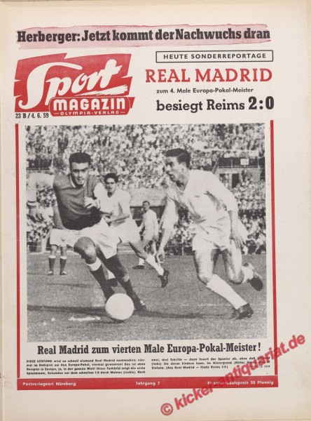 Sportmagazin Nr. 23B, 4.6.1959 bis 10.6.1959
