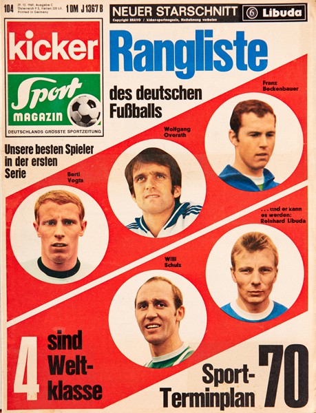 Kicker Sportmagazin Nr. 104, 29.12.1969 bis 4.1.1970