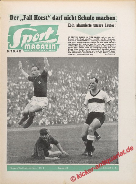 Sportmagazin Nr. 26A, 27.6.1960 bis 3.7.1960