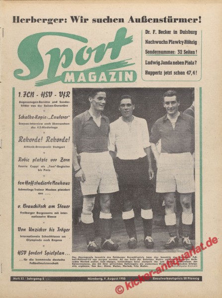 Sportmagazin Nr. 32, 9.8.1950 bis 15.8.1950