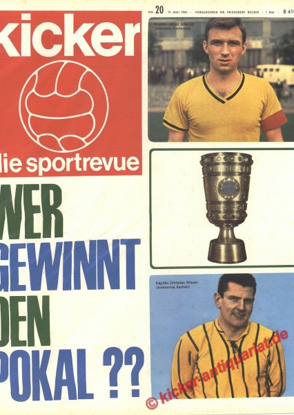 Original Kicker Zeitung – 17.5.1965 bis 23.5.1965 – Perfektes Geschenk für Fußballfans