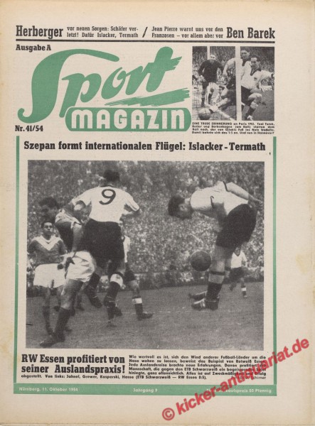 Sportmagazin Nr. 41A, 11.10.1954 bis 17.10.1954