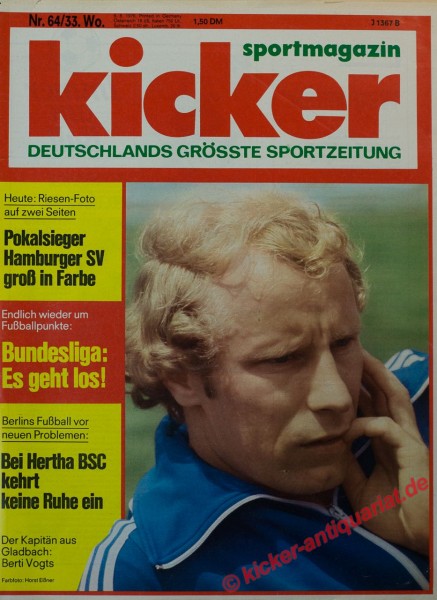 Kicker Sportmagazin Nr. 64, 9.8.1976 bis 15.8.1976