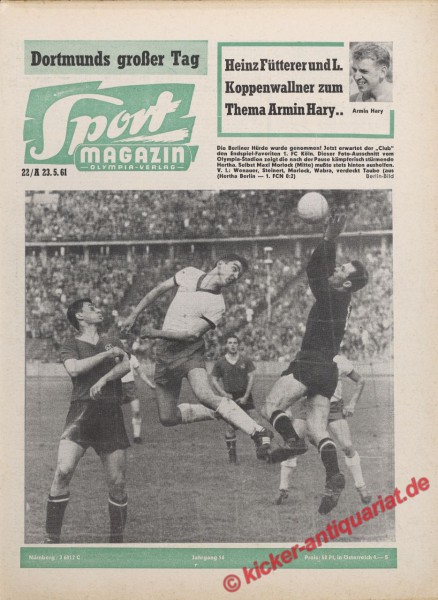 Sportmagazin Nr. 22A, 23.5.1961 bis 29.5.1961