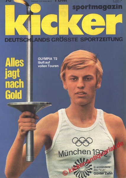Kicker Sportmagazin Nr. 70, 28.8.1972 bis 3.9.1972