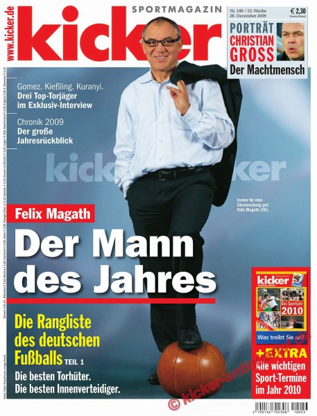 Kicker Sportmagazin Nr. 106, 28.12.2009 bis 3.1.2010