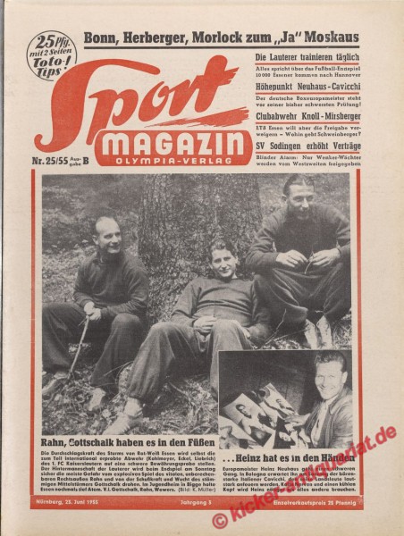 Sportmagazin Nr. 25B, 23.6.1955 bis 29.6.1955