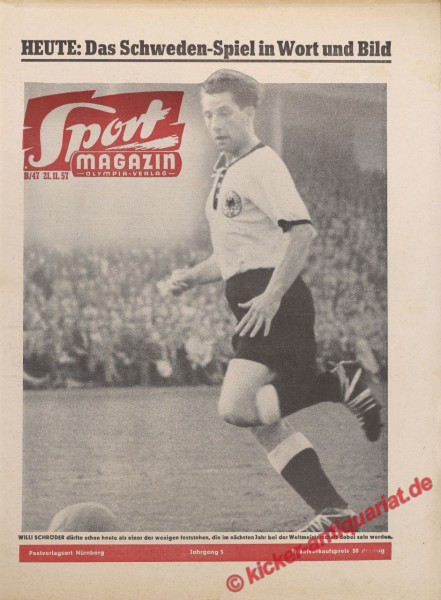 Sportmagazin Nr. 47B, 21.11.1957 bis 27.11.1957