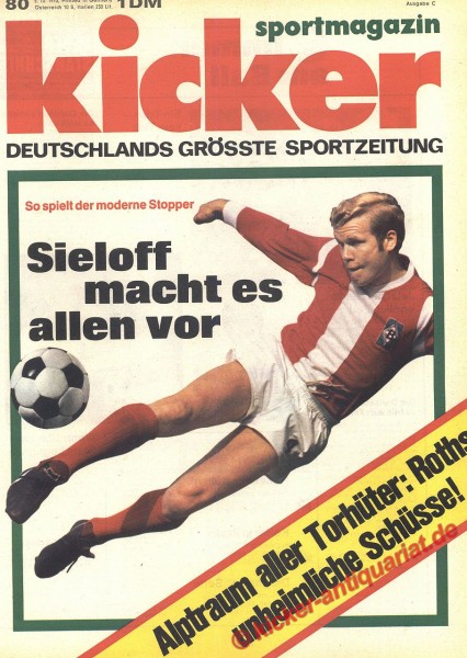 Kicker Sportmagazin Nr. 80, 5.10.1970 bis 11.10.1970
