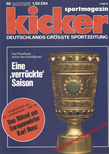 Kicker Sportmagazin Nr. 50, 23.6.1975 bis 29.6.1975