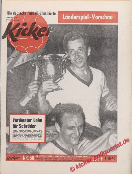 Kicker Nr. 38, 18.9.1961 bis 24.9.1961