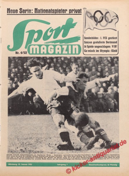 Sportmagazin Nr. 4A, 23.1.1952 bis 29.1.1952