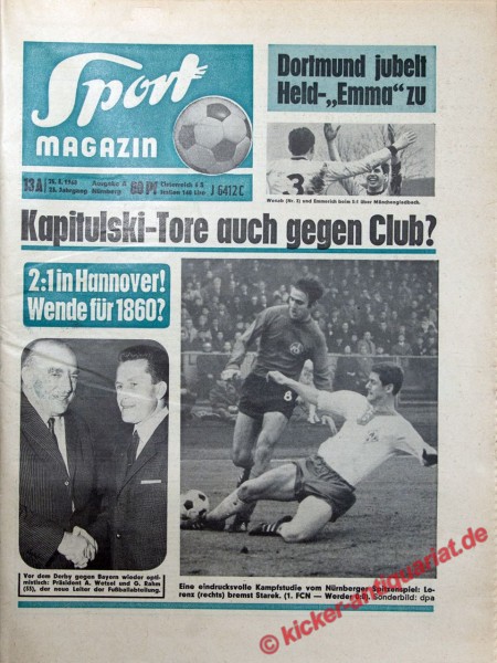 Sportmagazin Nr. 13A, 25.3.1968 bis 31.3.1968