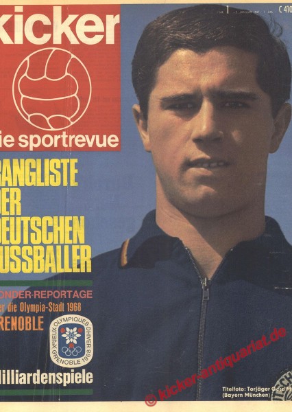 Kicker Sportrevue Nr. 1, 2.1.1967 bis 8.1.1967