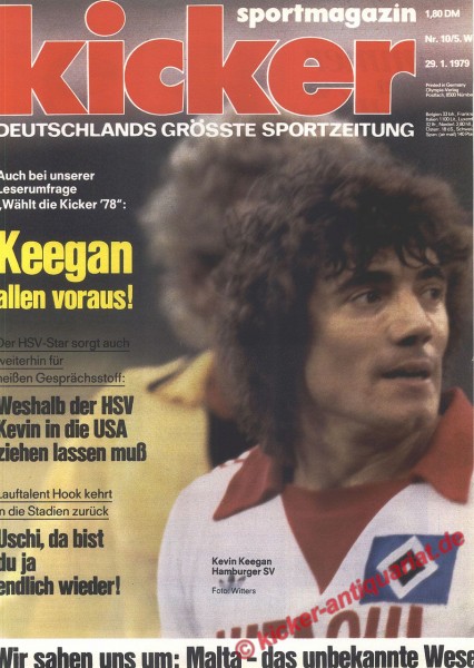 Kicker Sportmagazin Nr. 10, 29.1.1979 bis 4.2.1979