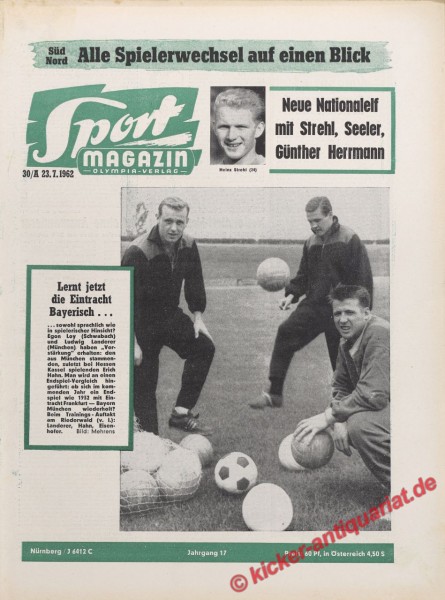 Sportmagazin Nr. 30A, 23.7.1962 bis 29.7.1962