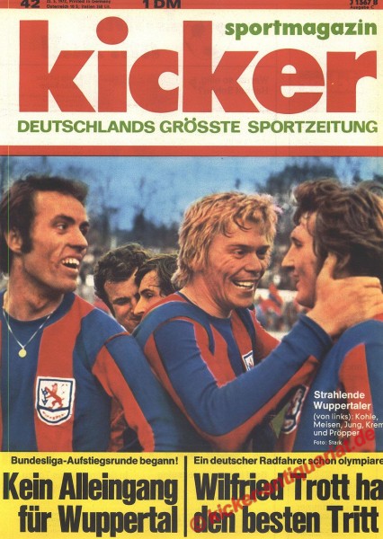 Kicker Sportmagazin Nr. 42, 23.5.1972 bis 29.5.1972