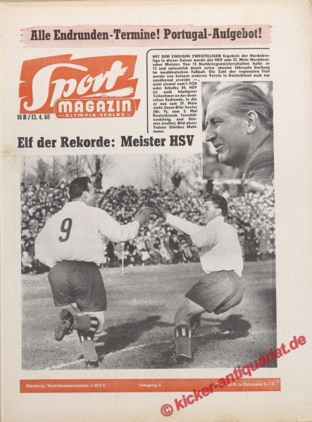 Sportmagazin Nr. 15B, 7.4.1960 bis 13.4.1960