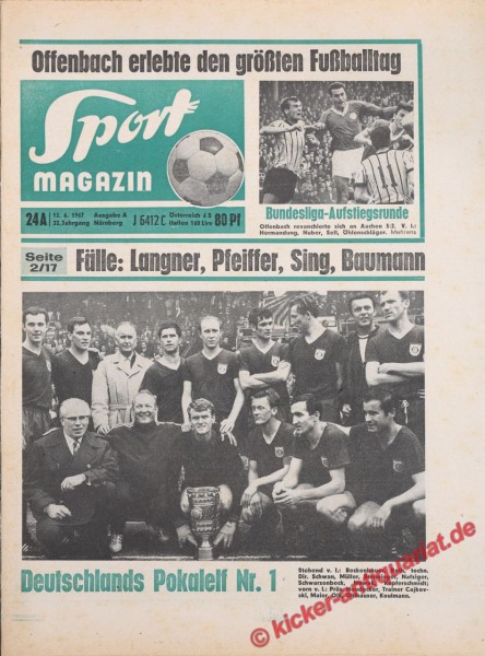 Sportmagazin Nr. 24A, 12.6.1967 bis 18.6.1967