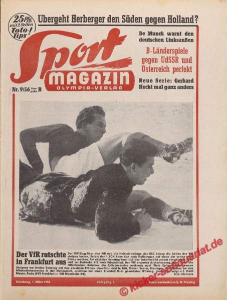 Sportmagazin Nr. 9B, 1.3.1956 bis 7.3.1956
