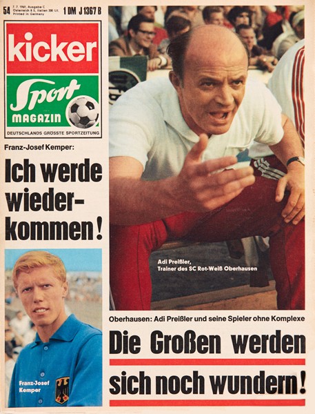 Kicker Sportmagazin Nr. 54, 7.7.1969 bis 13.7.1969