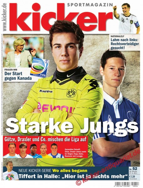 Kicker Sportmagazin Nr. 52, 27.6.2011 bis 3.7.2011