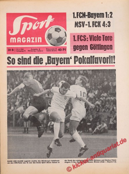 Sportmagazin Nr. 20B, 19.5.1966 bis 25.5.1966
